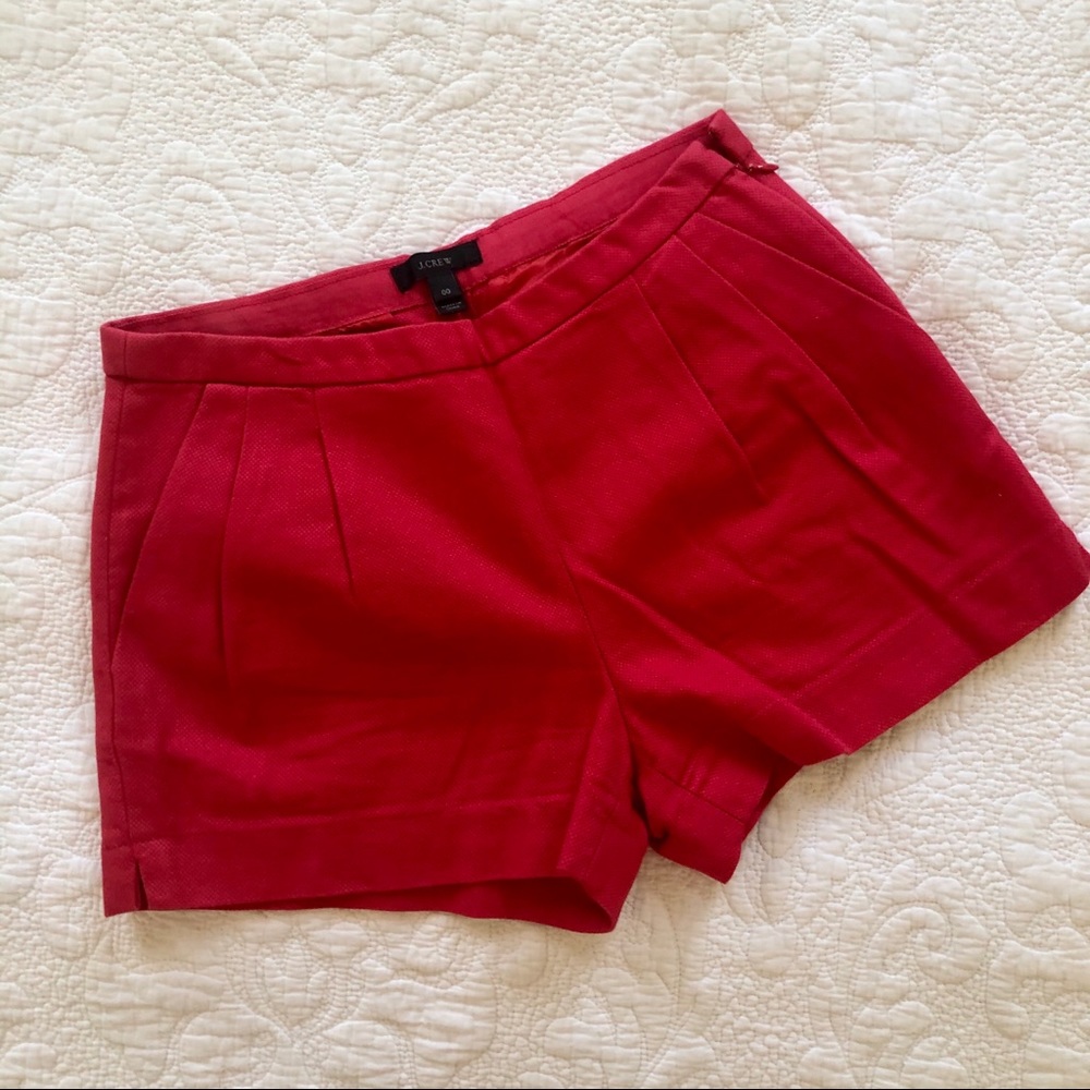 J.Crew fuchsia pleated shorts